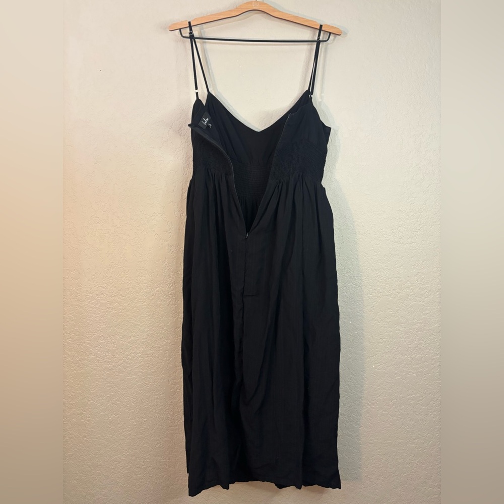 Lulu's Full Heart Black Smocked Midi Dress Size XL - Picture 7 of 14